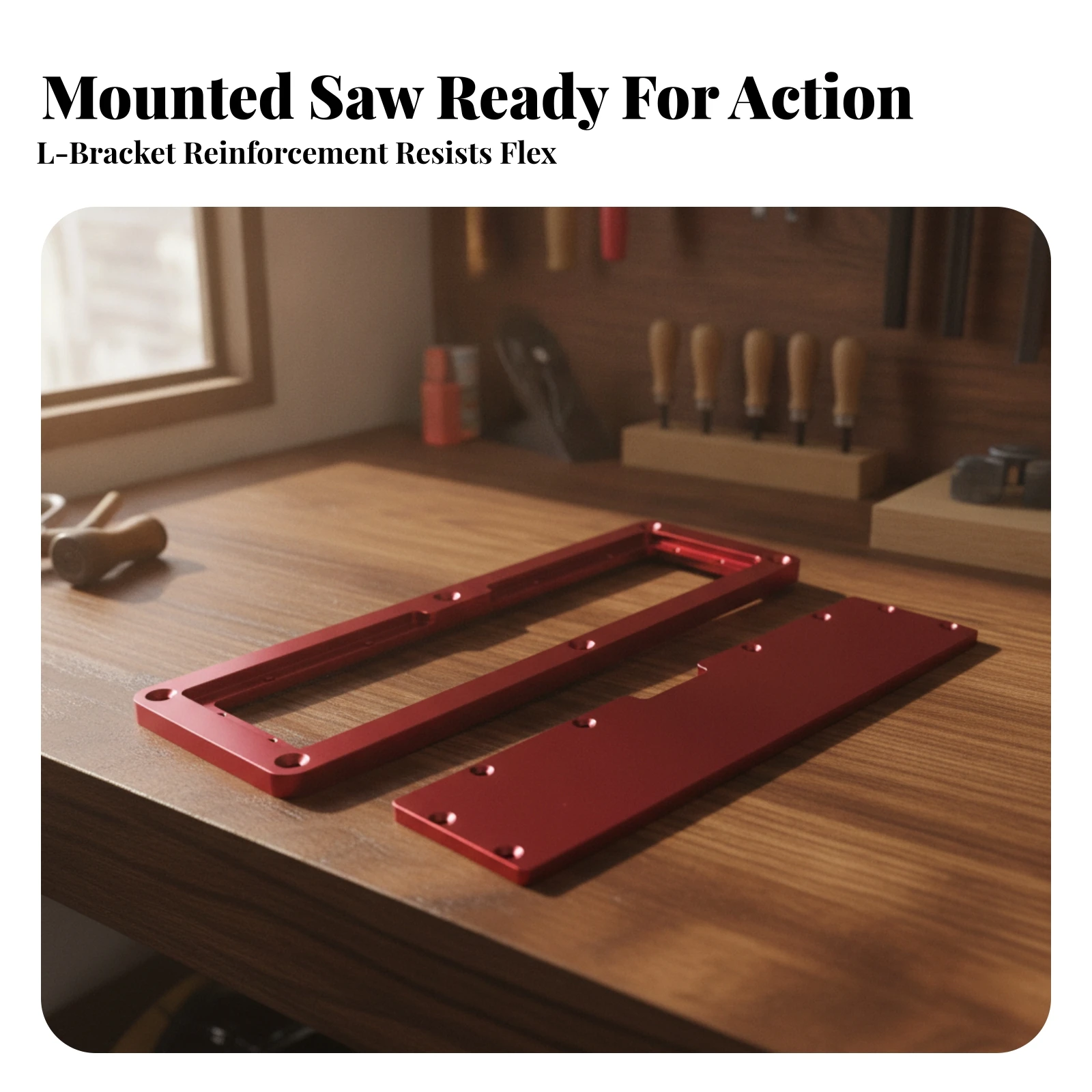 Table Saw Accessory Low-Profile Table Saw Flip Cover Plate Insert Plate with Mounting Screws Aluminum for DIYers, Workshop