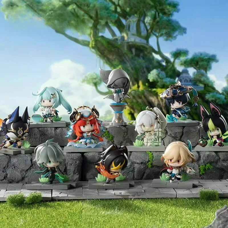 

Genshin Impact Battlefield Heroic Theme Series Box Sumeru Blind Box Cute Anime Figure Doll Model Tabletop Ornament Toy Gift Men