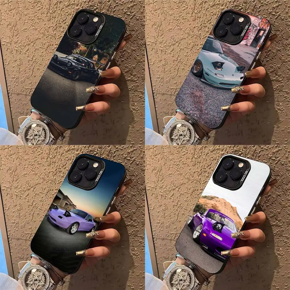 

M-Miata M-Mx5 Phone Case For iPhone 17,16,15,14,13,12,X,8,Pro,Max,Plus,E,SE4,Air,Mini IMD Matte Black