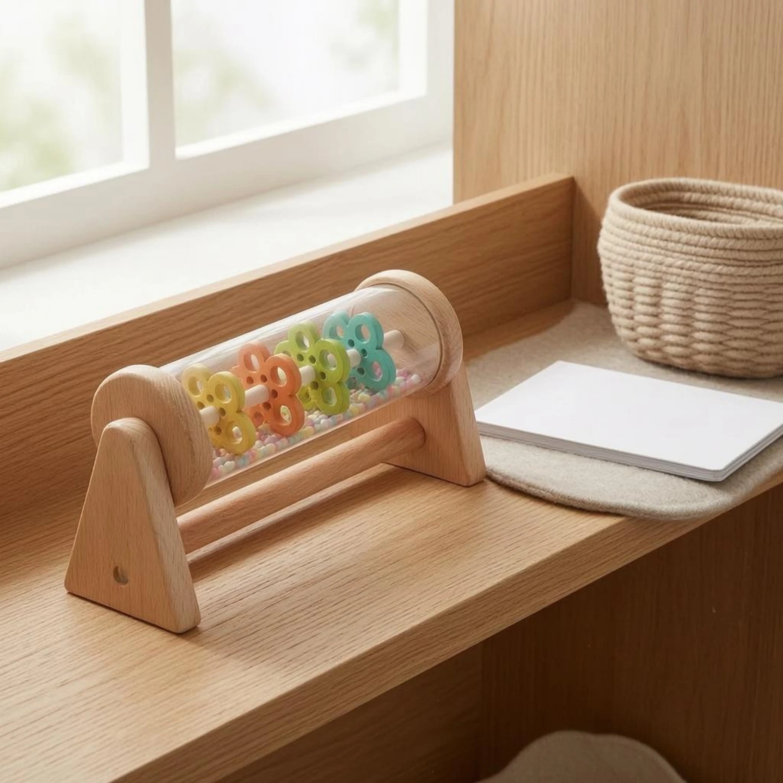 Rainstick Toy Colorful Beads Rainmaker Rattle Rainstick Shaker Early Education Musical Rattle Soothing Sounds for Toddlers