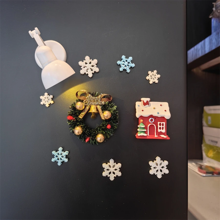 

Christmas Decorations Magnetic Fridge Stickers Christmas Garland Wall Stickers Fridge New Year Decoration Christmas Present Card
