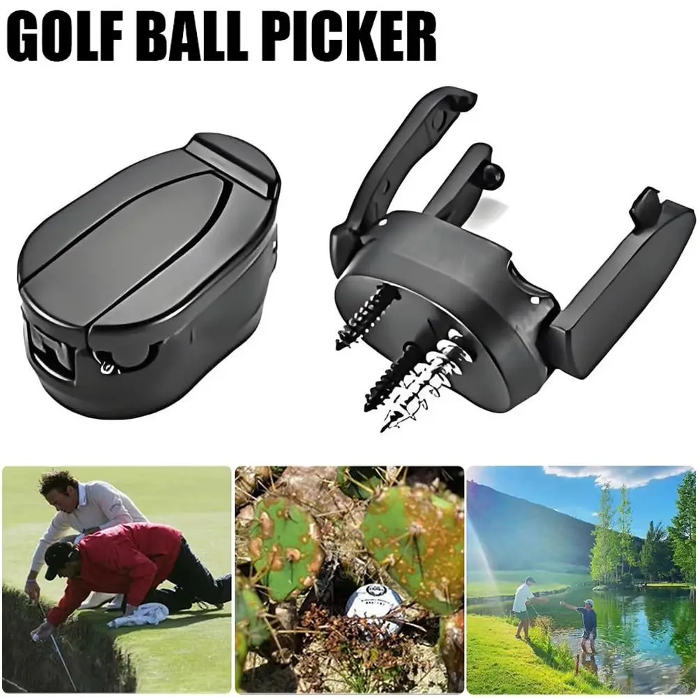 جديد كرة جولف صغيرة لاقط البلاستيك الأسود كرة جولف التقاط أدوات مضرب مفتوح الملعب المسترد في الهواء الطلق #1