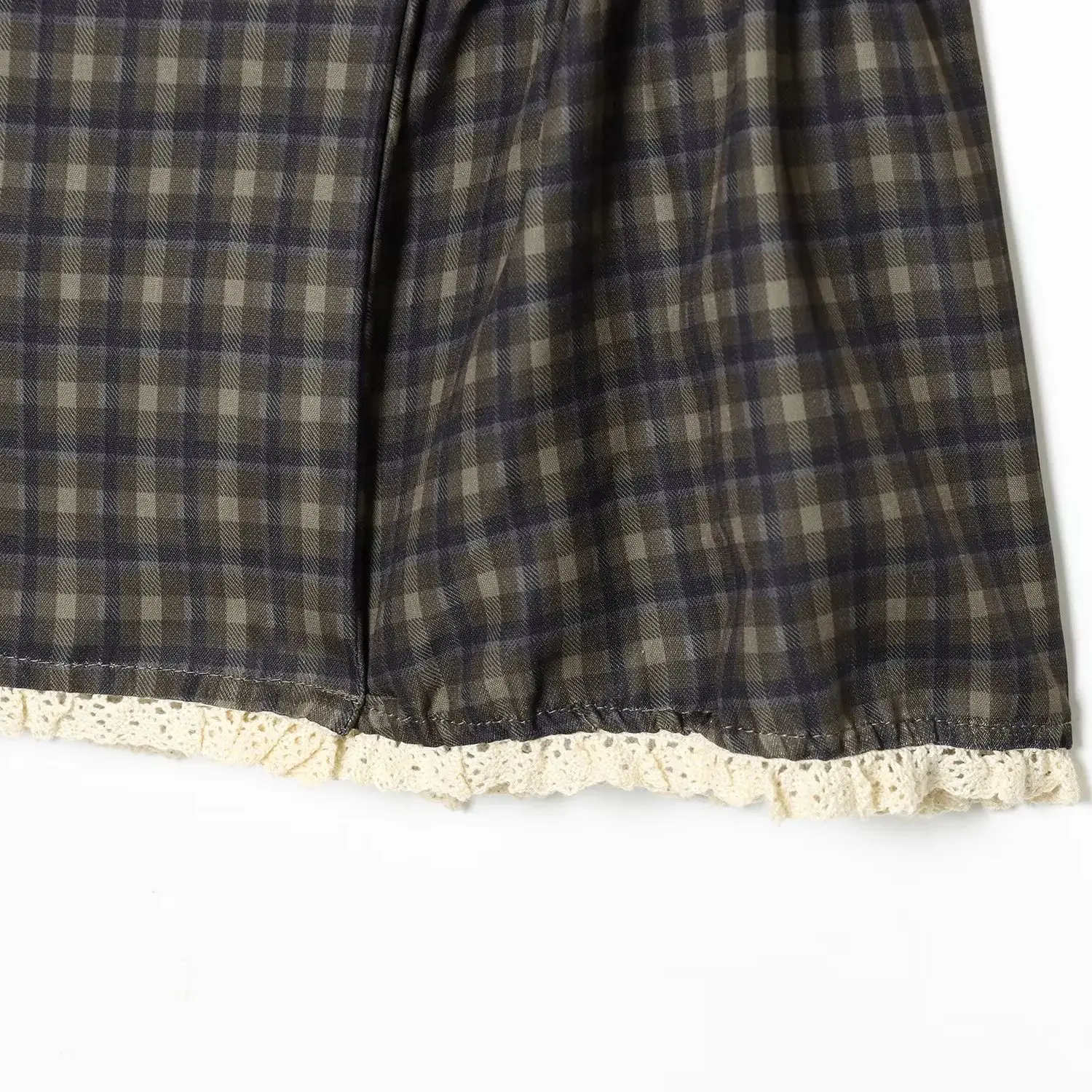 تنورة نسائية موضة 2025 على الطراز الأوروبي والأمريكي لخريف جديد منقوشة بخياطة من الدانتيل تنورة قصيرة غير رسمية بسحّاب Muje