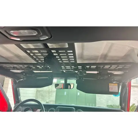 Overhead Roof Rack Cargo Storage with Molle Panel Interior Shelf for Jeep Wrangler JL 20182023 and Gladiator JT 20182023 Durabl 8 best sales jeep jl storage - №3