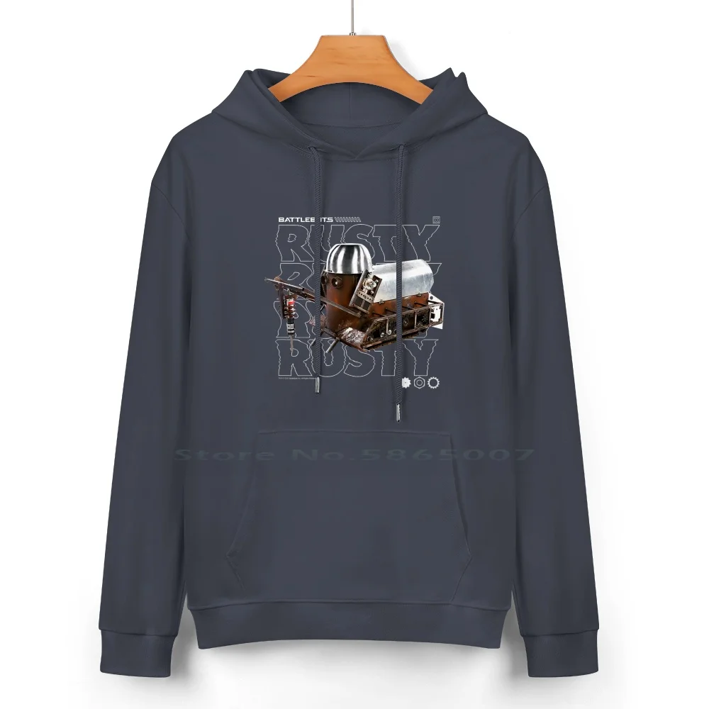 Battlebots Rusty Robot Text Stack Pure Cotton Hoodie Sweater 24 Colors Robots Battle Bots Robotics Robot Wars Battlebots Logo