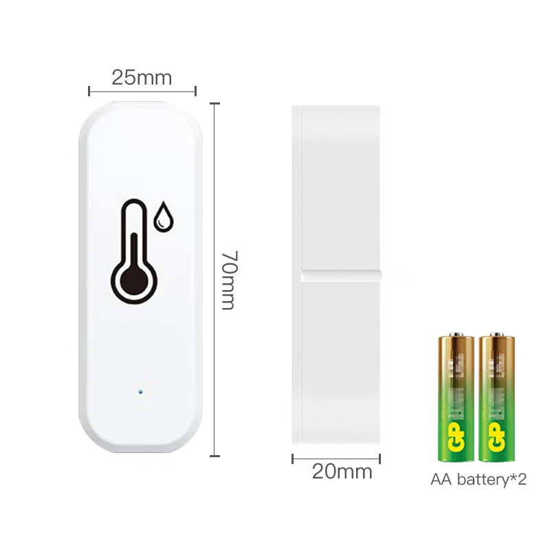 Tuya Zigbee Temperature and Humidity Sensor Indoor Humidity Sensor Battery Powered APP Monitoring For Alexa Google Home Voice