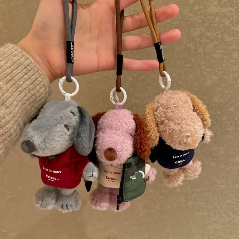 Snoopy Boy Plush Doll Card Holder Fabric Ornament Keychain Decor Toy Accessories Universal Desktop Decoration Wholesale
