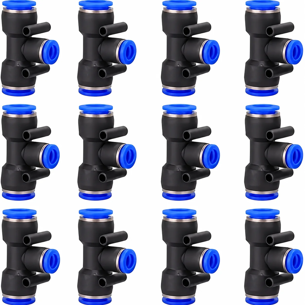 2/5PCS pneumatic quick connector air hose connector PE4 6 8 10 12mm T-shaped three-way quick connector air hose connector