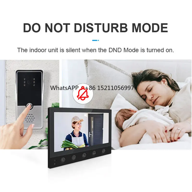 

Intercom with do not disturb and built-in motion detection 7 Inch Touch Screen Video Door Phone