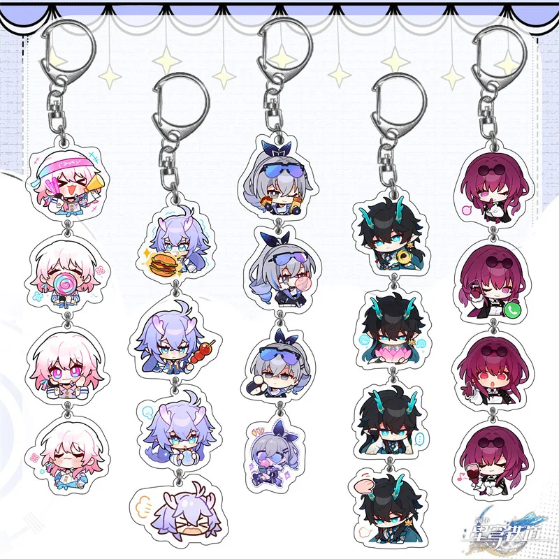 Honkai Impact 3rd Elysia Childlike Wonderland Acrylic Keychain For IPhone/Xiaomi/Huawei Mobile Phone Case Key Chain Cover Hang