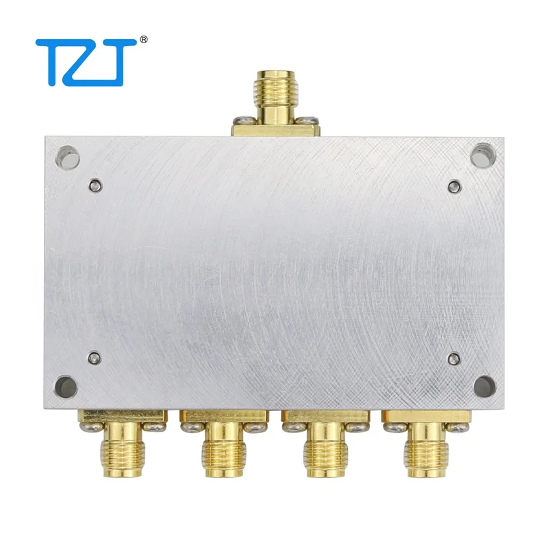 TZT QM-PD4-05100S RF Power Divider Power Combiner 5-1000M Power Splitter SMA Connector One To Four