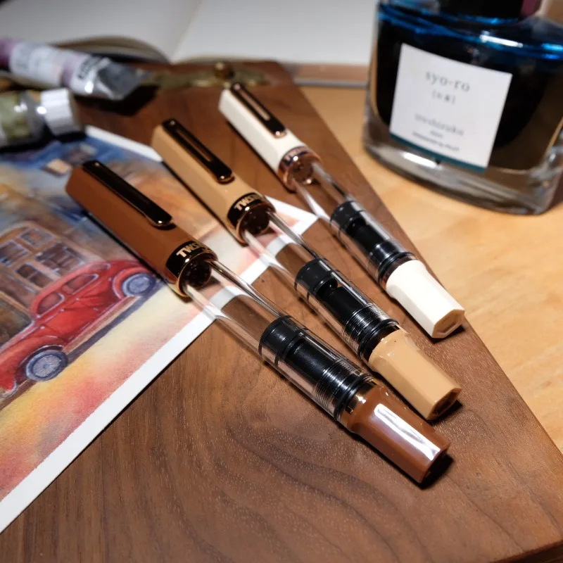 

Японские канцелярские принадлежности TWSBI Eco Series, перьевая ручка, мусс мокко, студенческие перьевые ручки, роскошный твердый резиновый язык, полностью медный подарок