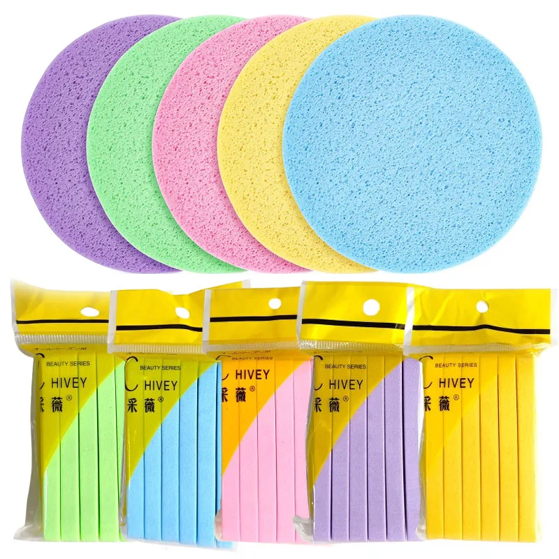120 stuks kleurrijke gecomprimeerde gezichtsspons wegwerp ronde gezichtsreiniging soezen huidverzorging tool make-up verwijderen exfoliërende gereedschappen