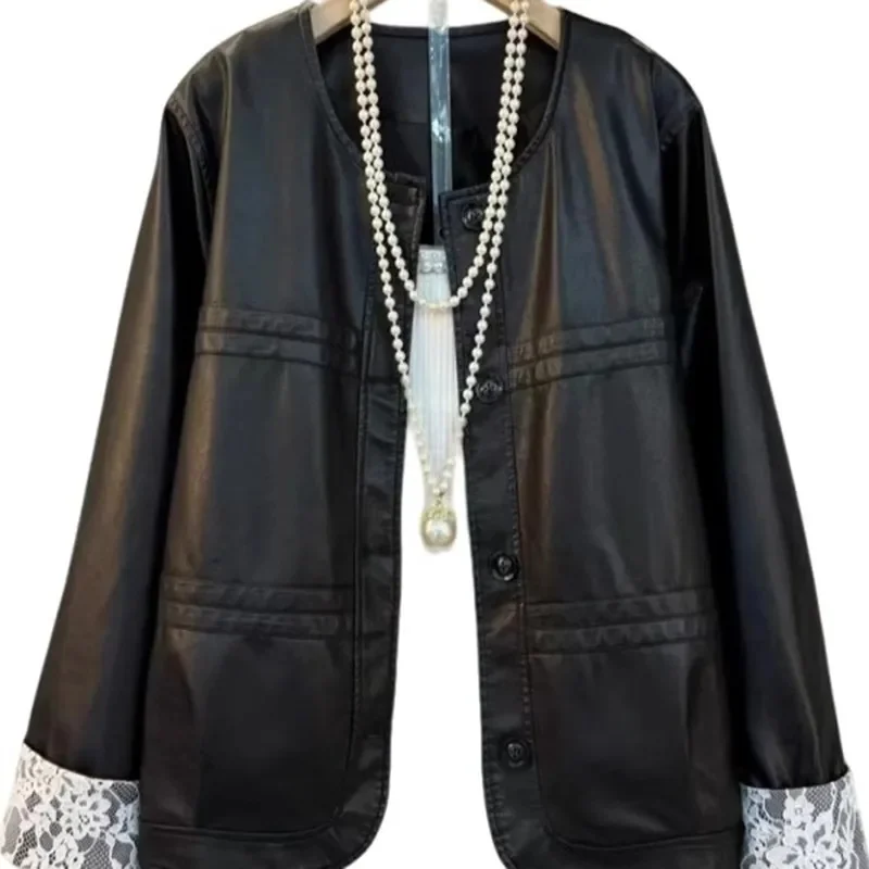 

Xiaoxiangfeng Jacket Women 2025Spring Autumn New High-Quality Coat Lace Cuff Loose Overwear Female Niche Design Outcoat Top Tide
