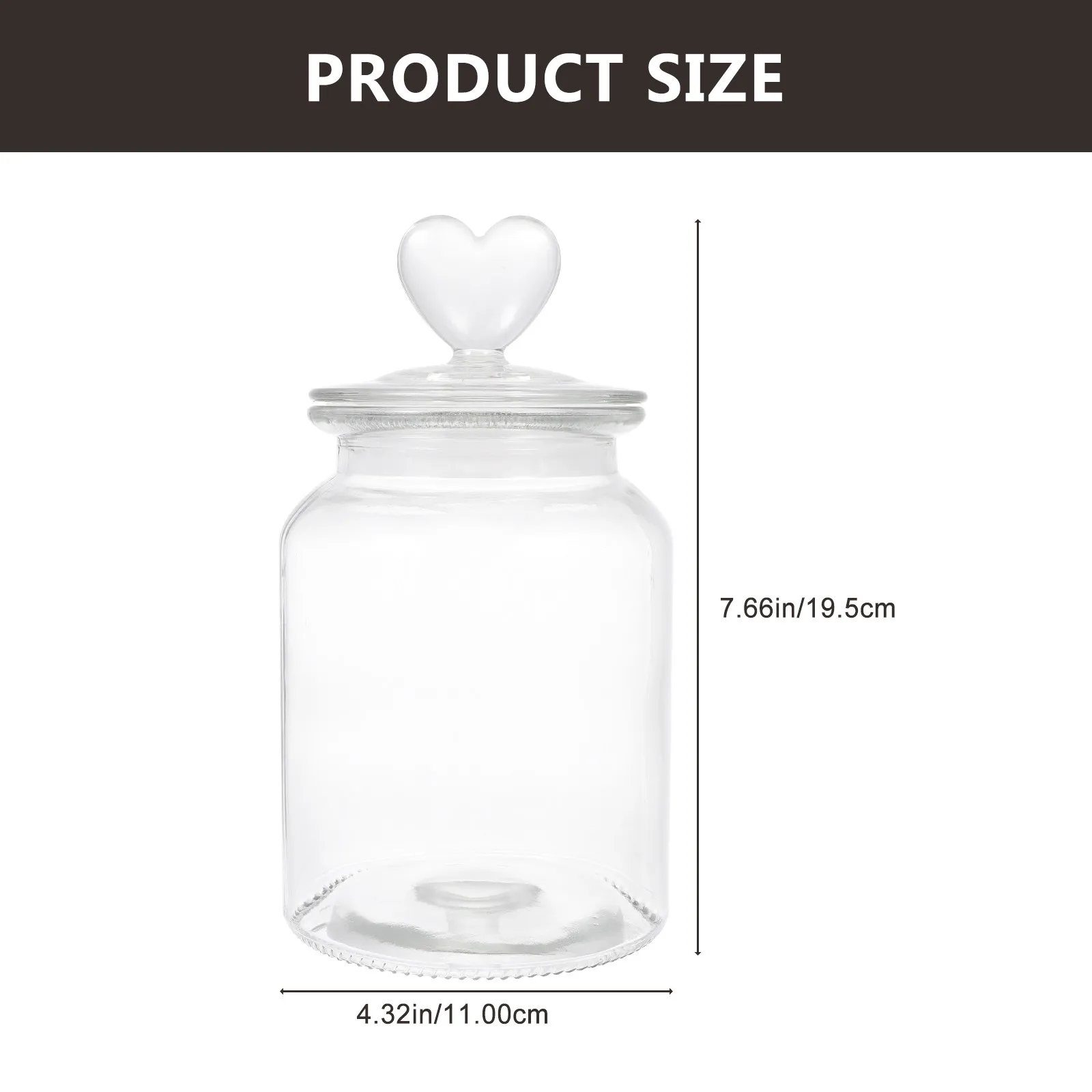 Glass Storage Jar with Airtight Lid Moisture Proof Insect Proof for Honey Dried Fruits Nuts Tea Grains Candy Snack Food