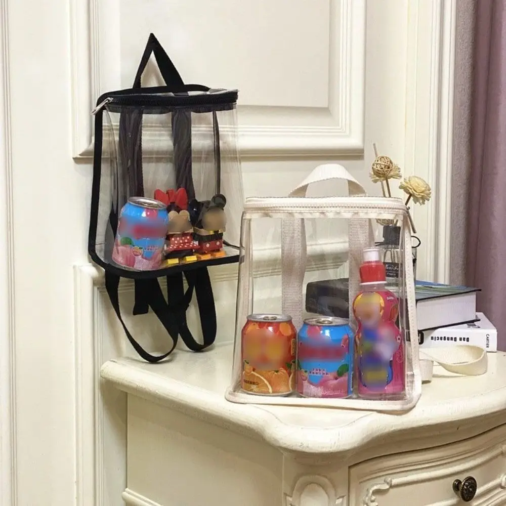 

PVC Organizer Clear Kids Backpack Large Capacity Zipper Swimming Storage Bags Visible Ins Style Beach Waterproof Backpack