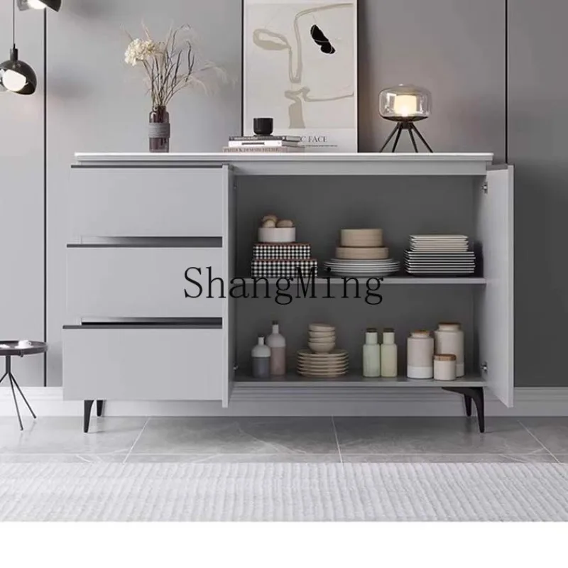 

LXY kitchen light luxury aluminum alloy side cabinet against the wall dining room tea table