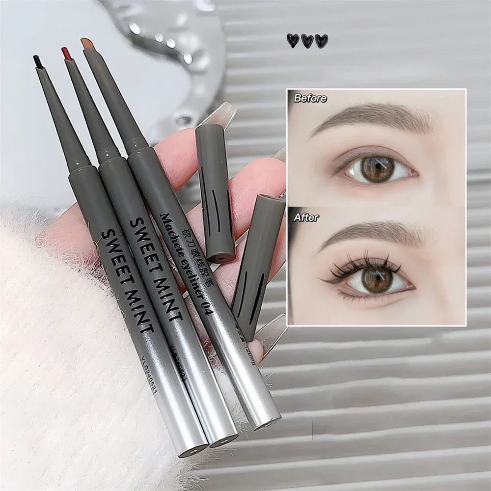 Sexy Rose Red Eye Liner Pencil Natural Matte Wine Red Lying Silkworm Eyeliner Easy To Color Waterproof Eye Make Up Cosmetics 1pc