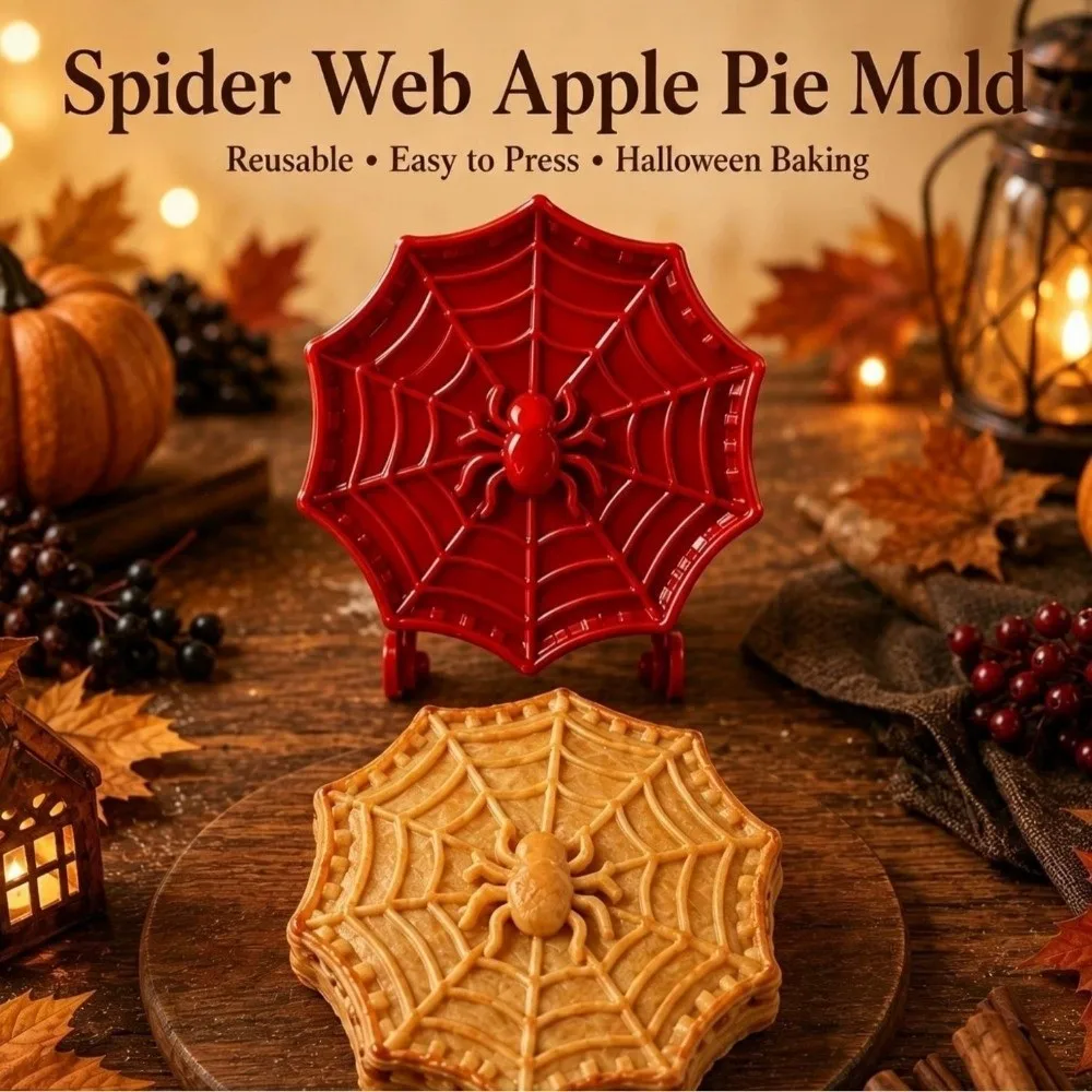8 Shapes Halloween Mini Pie Molds Set Fall Themed Easy Release Design Baking Supplies Set Non-Stick Coating Pastry Cutters Kit