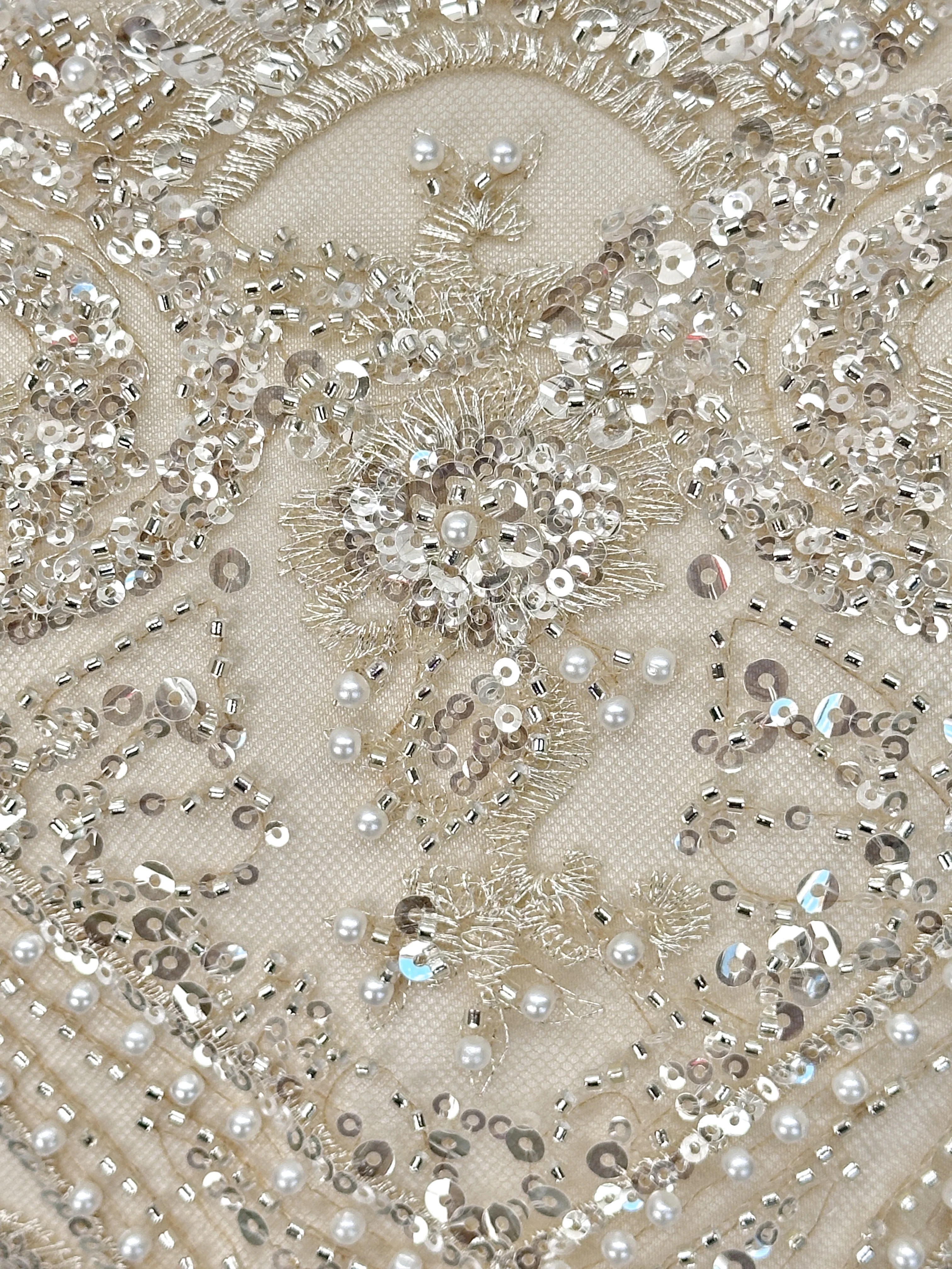 Top Quality Luxury European Bridal Lace Fabric with African Beads And Sequins Wedding French Party Dresses Sewing
