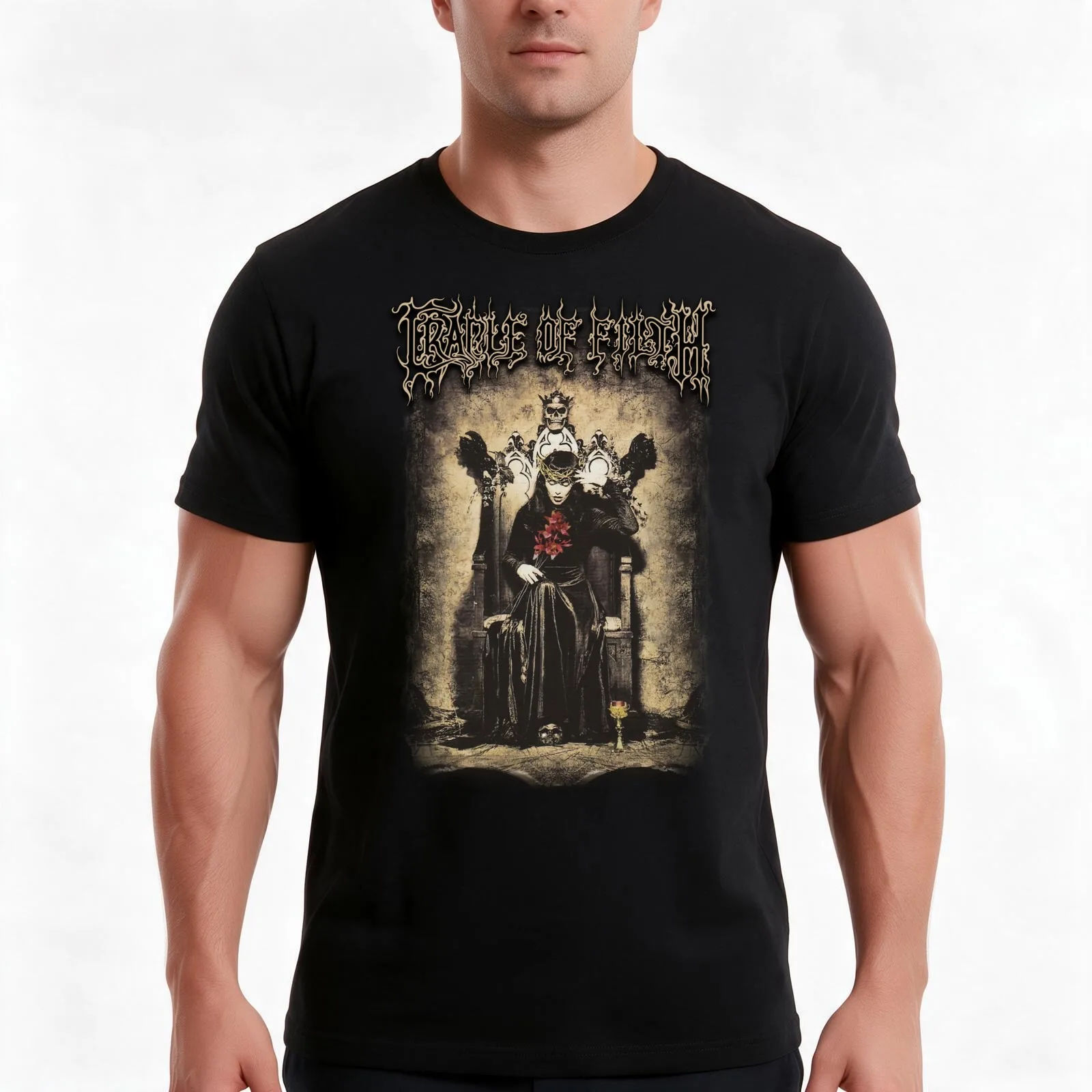 The Blood Countess - Cradle of Filth T-Shirt, Summer Casual Cotton Tee, Oversized Streetwear Tops, Vintage Graphic Print
