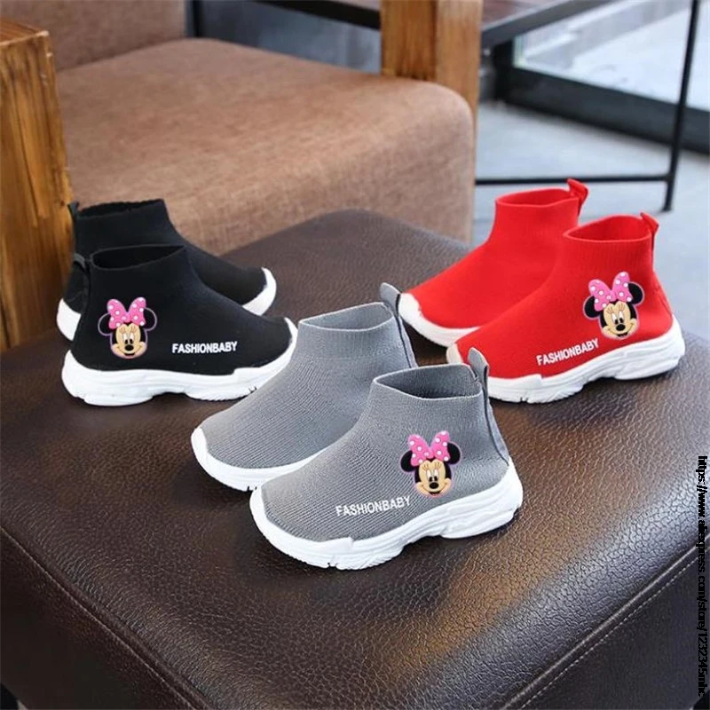 Children Duck Casual Shoes Mickey Mouse Boys Girls Sneakers Spring Cartoon Minnie Brand Kid Sport Shoes Fashion Sneakers Tennis