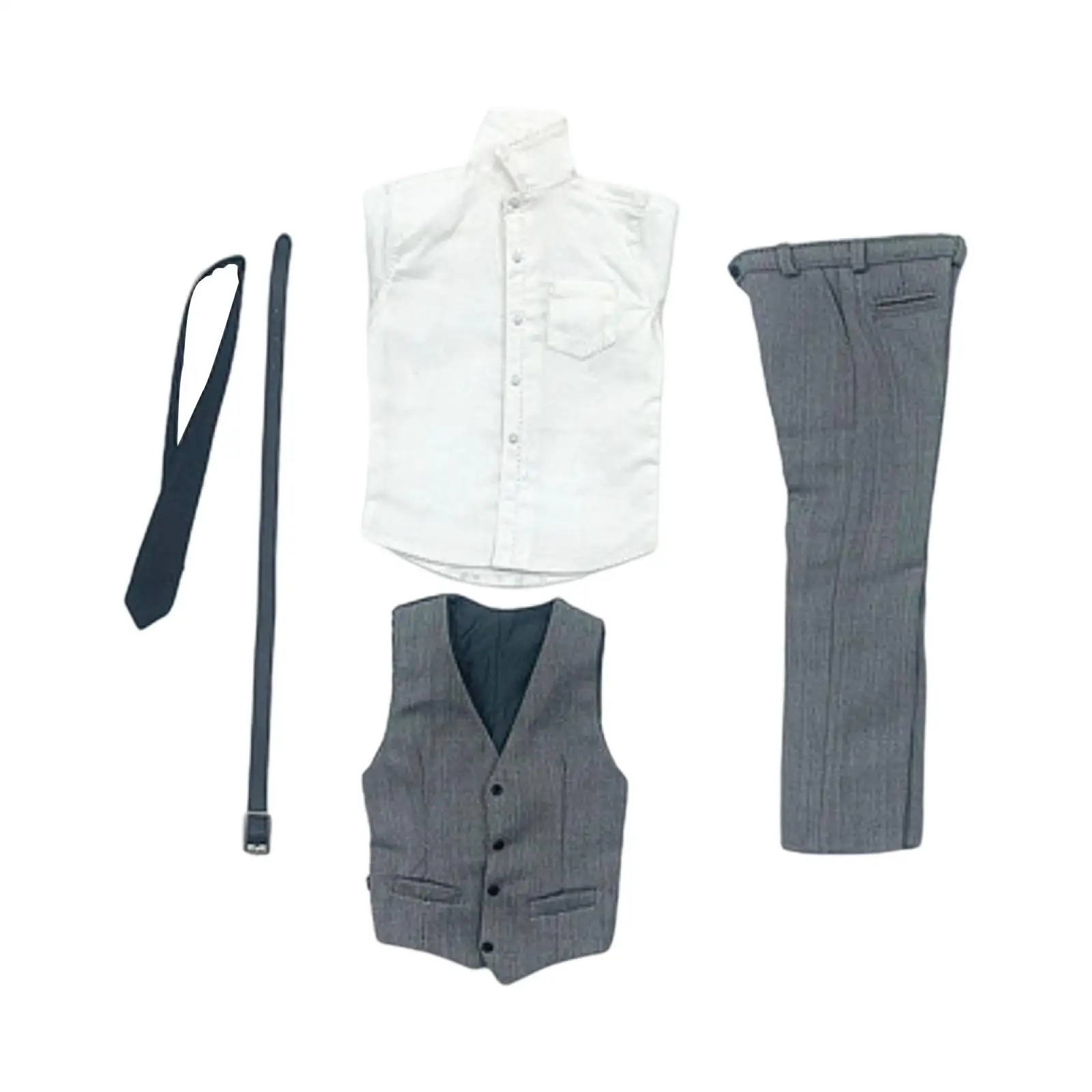 

1:6 мужская фигурка костюм наряд для 12-дюймовой декор фигурки серый