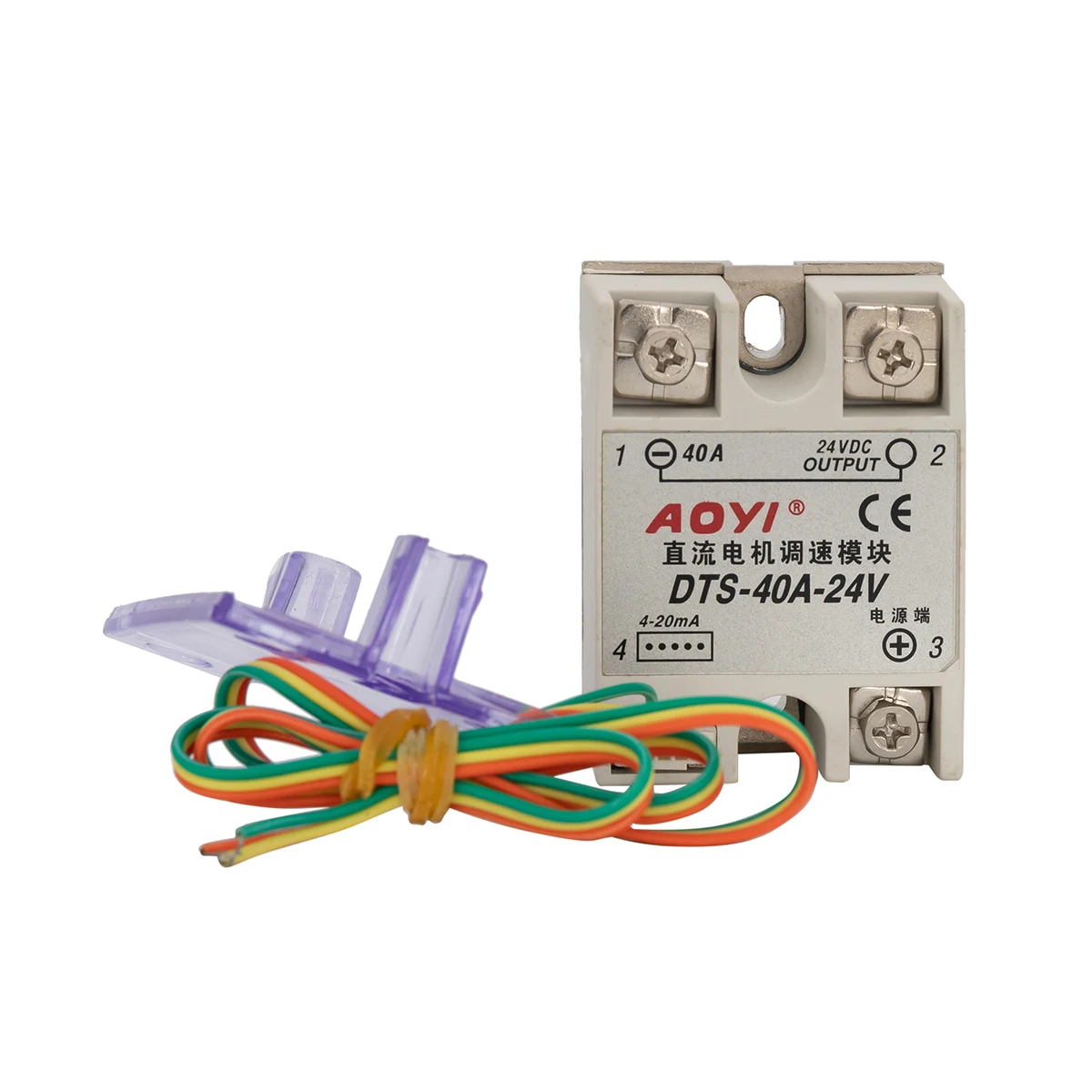 5PCS AOYI 24v Ac Ssr Single Phase Solid State Variable Relay DTS-10A-24V 0-24VAC With Protector