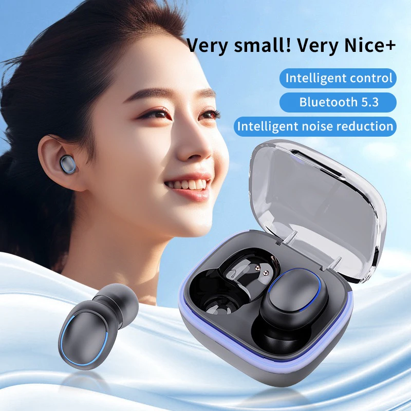 DM01 Wireless Bluetooth Earphones Cool Atmosphere Light Open and Connected Transparent Case Design Comfortable to Wear Headphone