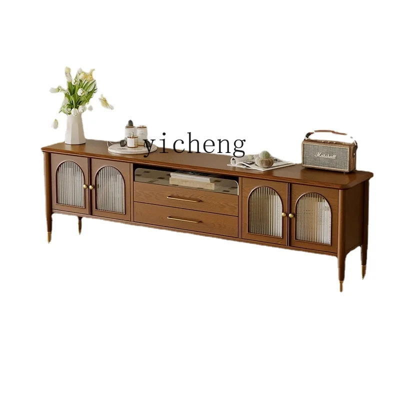 

XL Retro Solid Wood TV Cabinet Living Room Coffee Table TV Stand Combination Teak Furniture