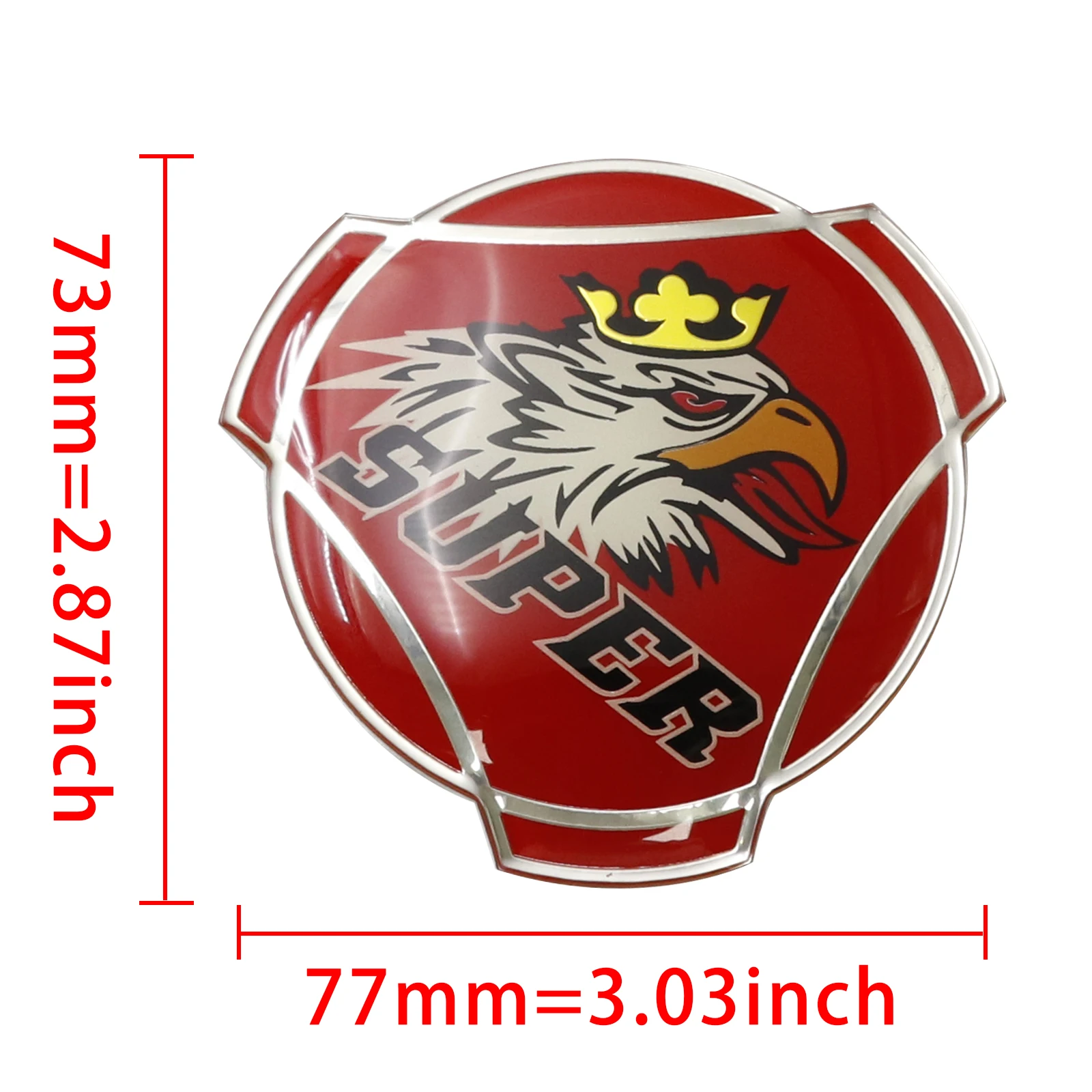 4pcs Red Silver Griffin Head SUPER Logo Aluminum Decal For Scania Truck Rim Wheel Center Caps Badge Emblem Sticker Cover