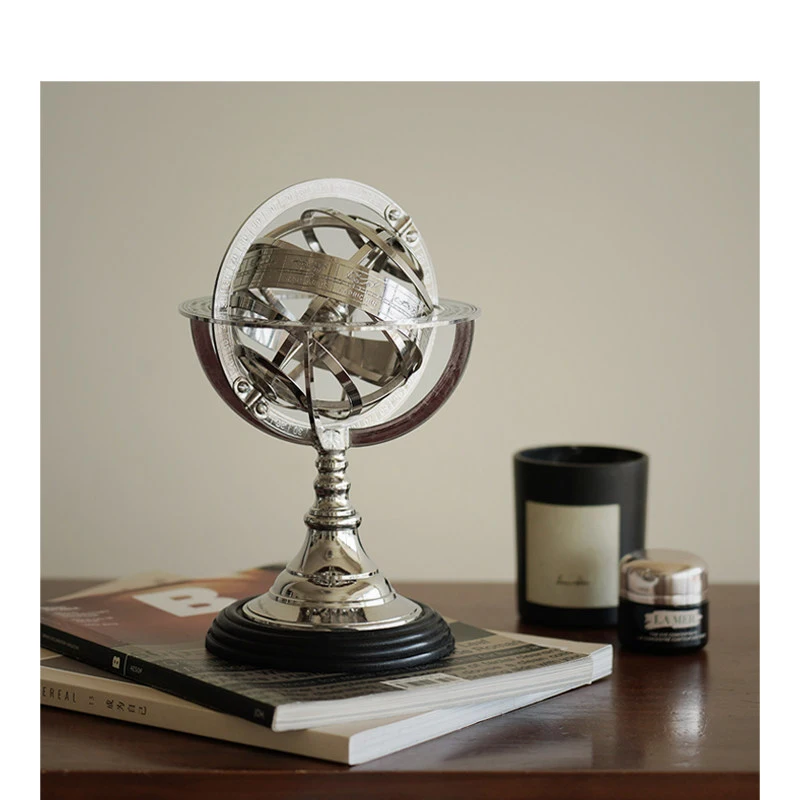 Luxury Cabinet Foyer Desktop Decoration Constellation Celestial Globe Ornament Brass Indoor Home Room Office Gardening Gifts