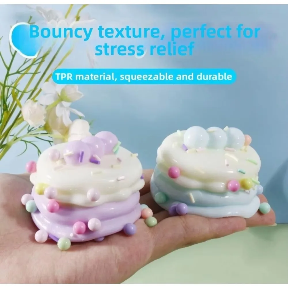 Premium Silicone Cream Cake Squishy Toy, Super Soft Slow Rebound Fidget Toy, Cute Multi‑Color Stress Relief Squeeze