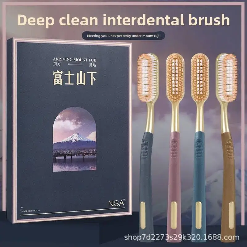Big head extended and widened with 100 holes bristles, soft bristled toothbrush for household use, adults, men and women