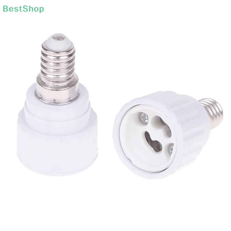 〔Rebecca〕1/5Pcs E14 To GU10 Ceramic Base Led Light Lamp Holder Converter LED Saving Light Halogen Lamp Base