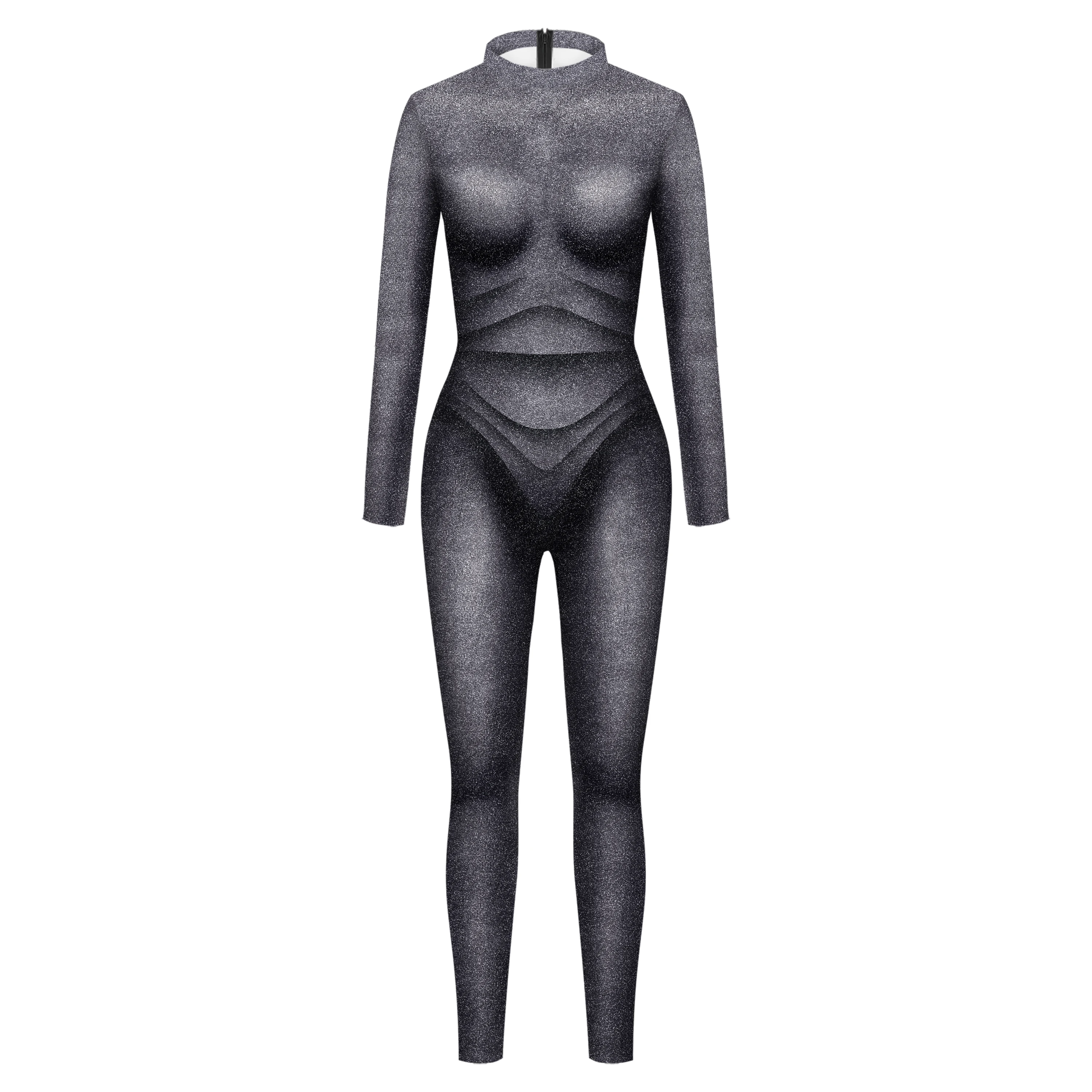 Star Trekking Movie Bodysuit Seven of Nine Halloween Cosplay Costume Unisex Party Jumpsuits Rave Skinny Slim Spandex Zentai Suit
