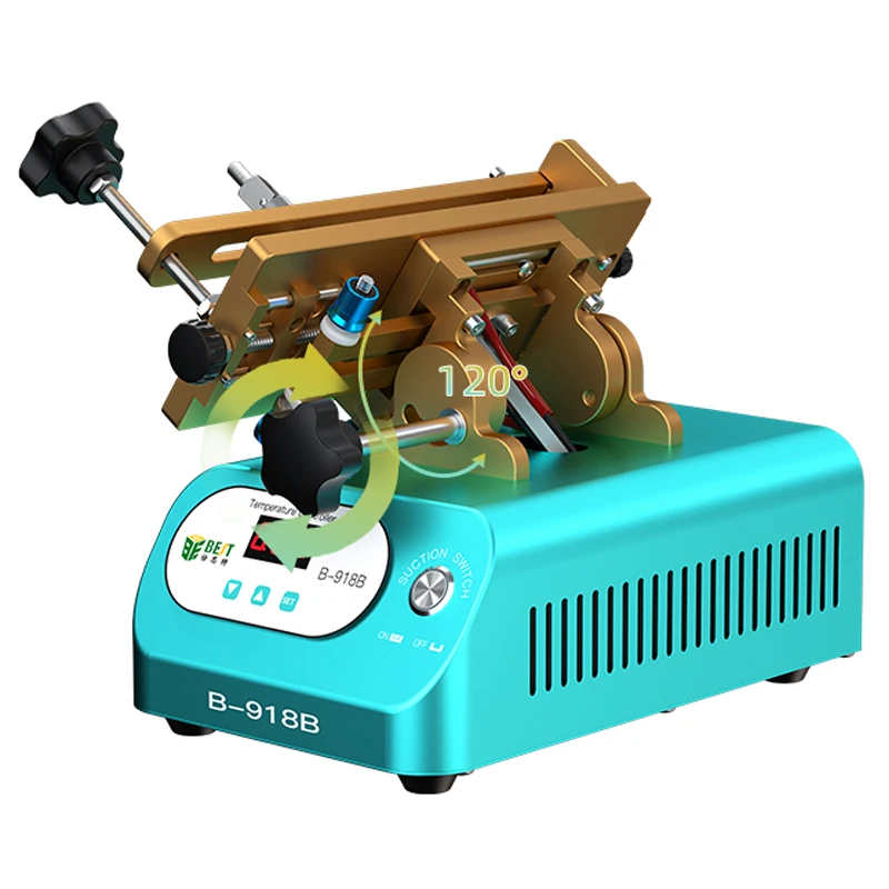 BST-918B Rotating LCD Glass Touch Screen Separator Machine Left/Right Tilt For Phone Curved / Straight Screen Quick Separation