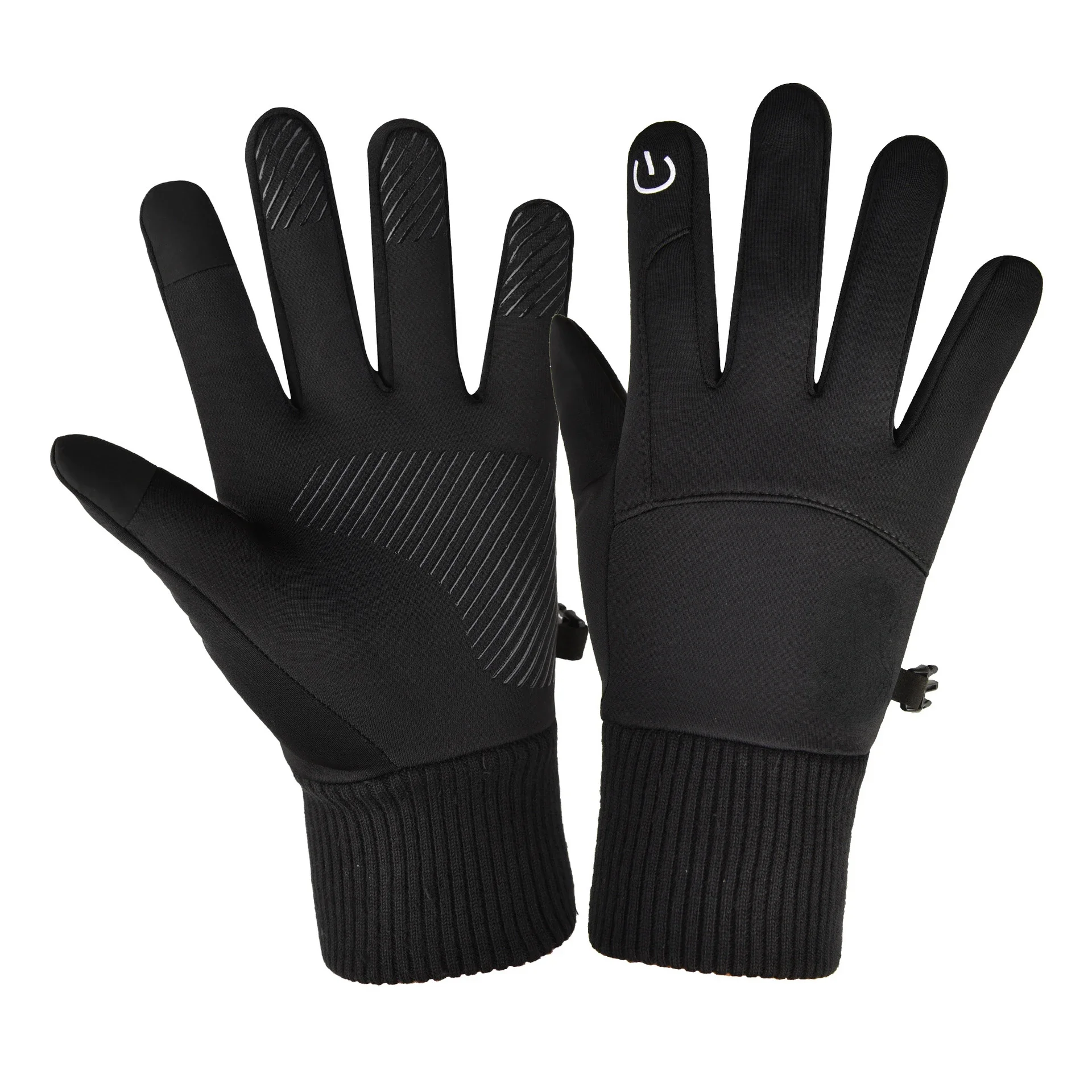 Men Winter Waterproof Cycling Gloves Outdoor Sports Running Motorcycle Ski Touchscreen Fleece Gloves Non-slip Warm Full Fingers