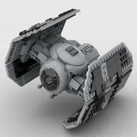 NEW 453Pcs MOC Spaceship TIE/ad Advanced x1 Fighters Building Blocks Modified from Tie Bomber Bricks Model DIY Toys Gift