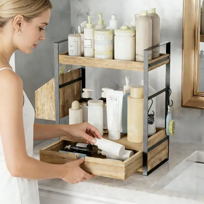 Traditional Wooden Shelf System constructed With Ventilated Base To Reduce Moisture JOMD