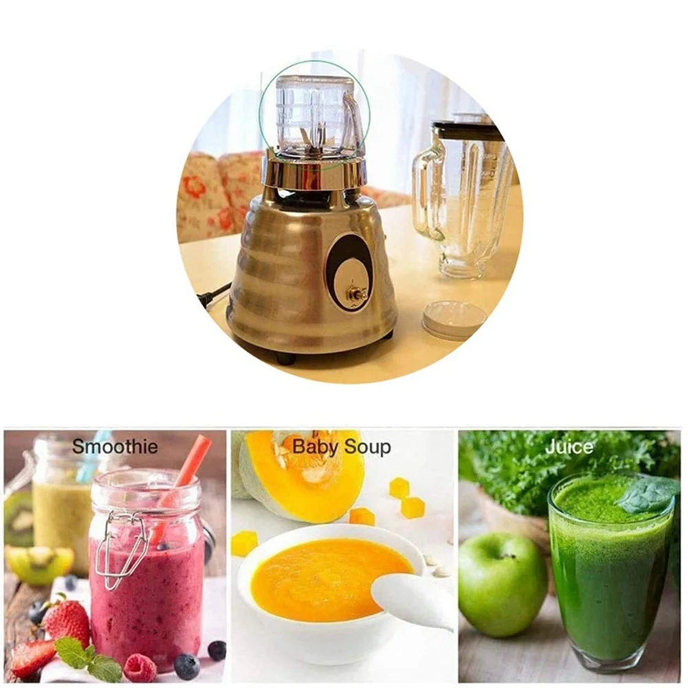 EAS-For قطع غيار خلاط أوستر، 4937 ملحق جرة خلاط أوسترايزر صغير، كوب برطمانات بلاستيكية صغيرة مع أغطية