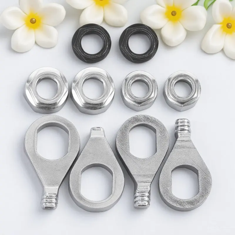6Sets Premium Carbon Steel Hub Nuts and Washers Kit Polished Surface Easy Install for Road Track Electric Bike Wheels view 6
