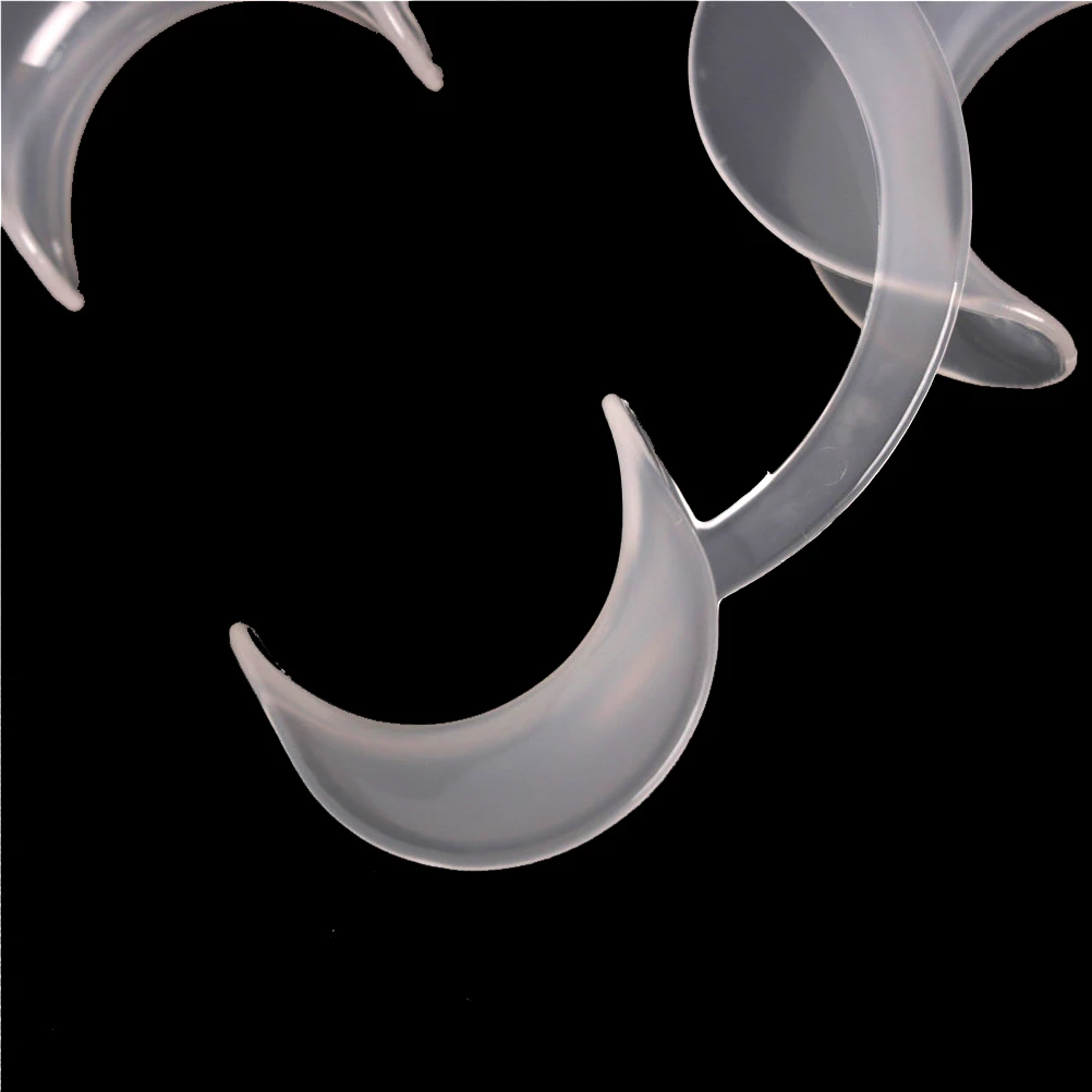 2pcs C Type Mouth Opener Dental Orthodontic Plastic Cheek Lip Retractor
