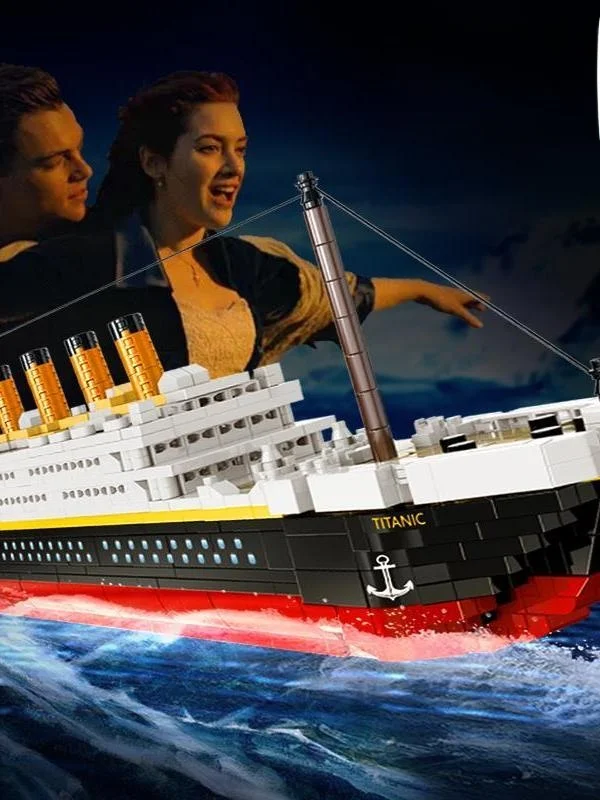 タイタニック号-大人向け-高難易度-大型組み立て玩具-船舶模型-ユニセックス-レゴ互換-知育玩具-ブロックセット