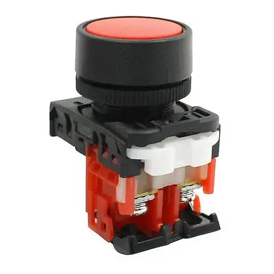 Replacement Momentary SPST Red Round Push Button Switch AC 250V 6A