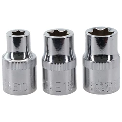 E Type Sockets 1/2 Square Tool Female Torx Socket For Ratchet End Wrench Head Hand Tools E10/E12/E14/E16/E18/E20/E22/E24