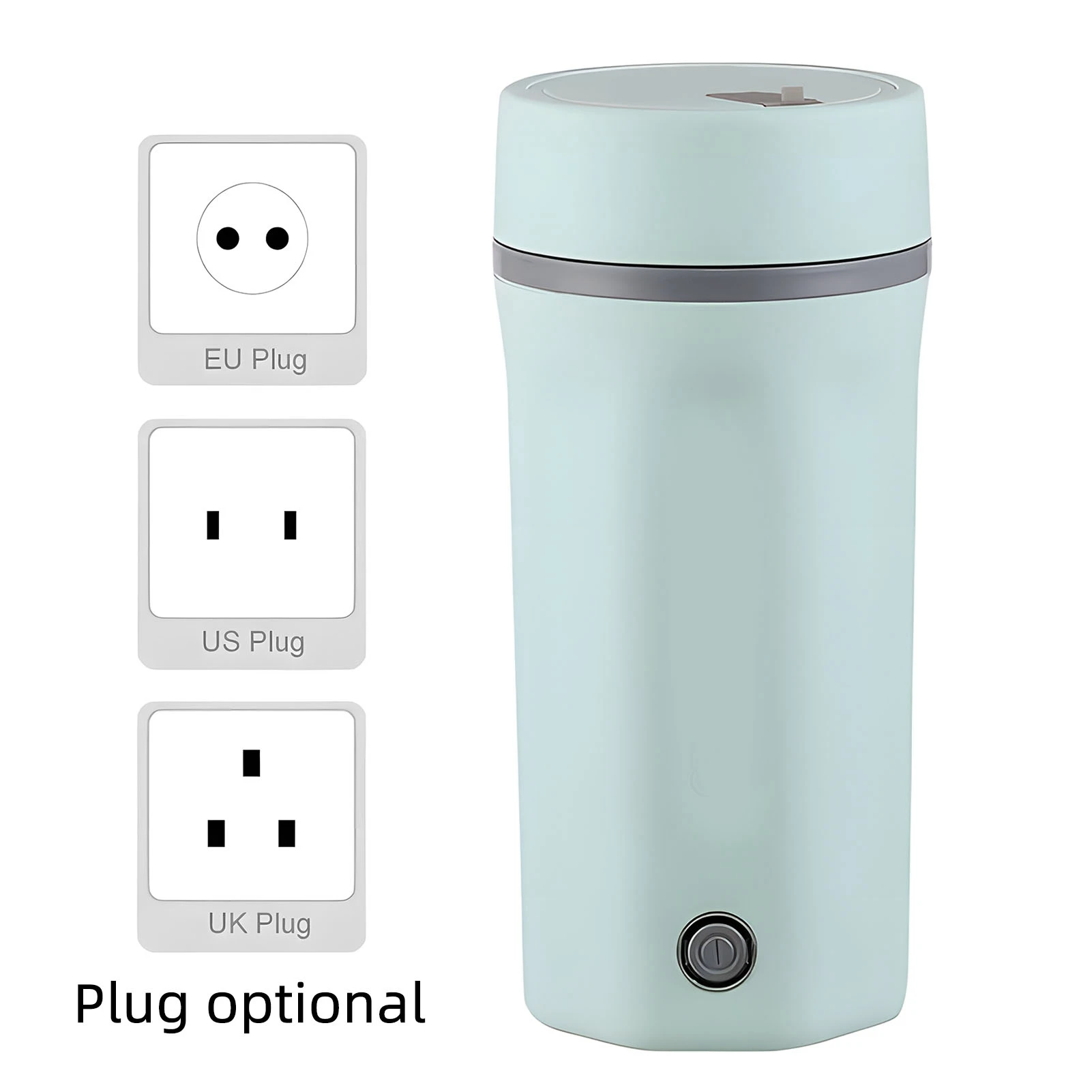 

Портативный дорожный электрический чайник 500 мл из нержавеющей стали Портативный электрический чайник для кипячения воды 300 Вт Герметичный двойной стен