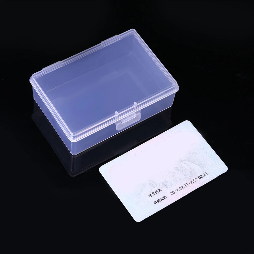 Transparent Plastic Storage Box Korean Idol Photocards Holder Desk Storage Organizer Classification Box Stationery