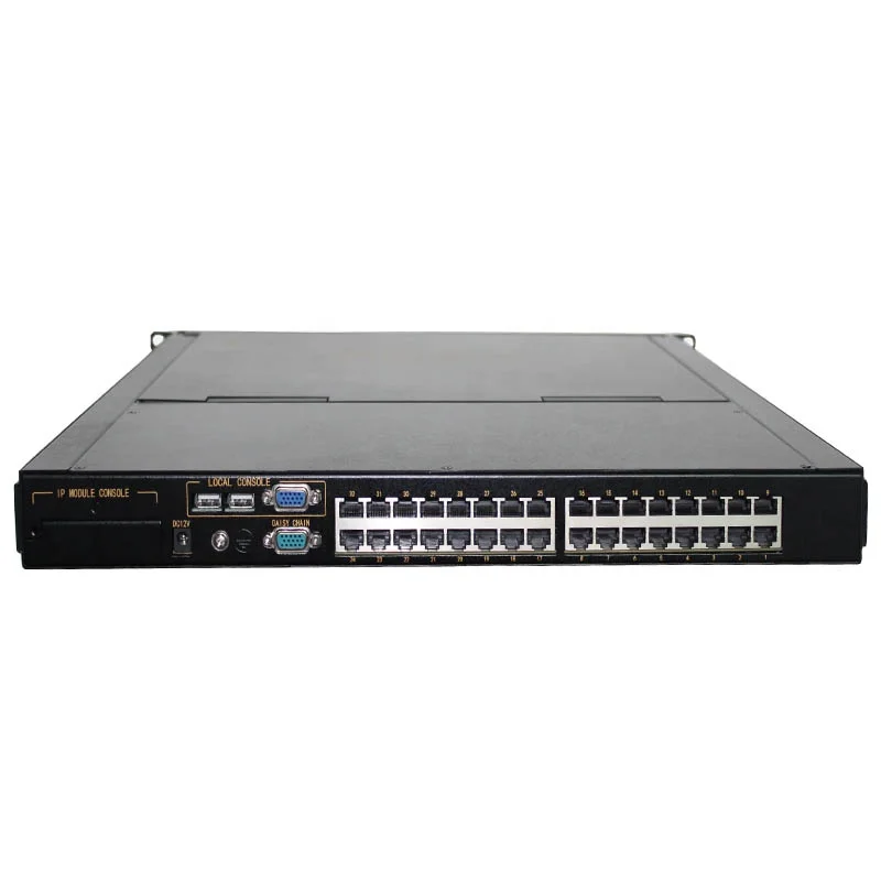 industrial all in one IP optional 17inch 32port 1U rackmount ip kvm switch with kvm drawer console