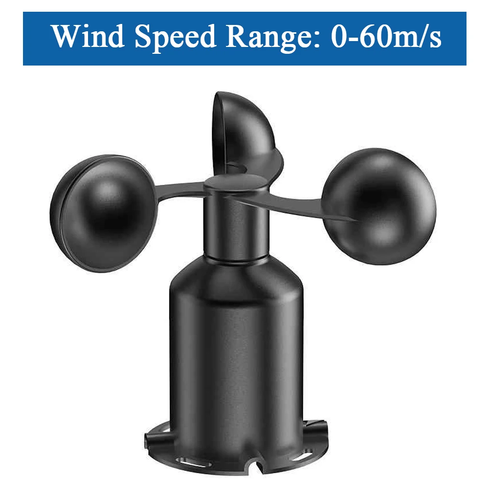 0-30m/s 0-60m/s Aluminum Alloy Wind Speed Sensor Outdoor 3 Cup Weather Station RS485 4-20mA 0-5 V 0-10V Analog Output